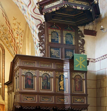Die Kanzel der Maria-Magdalenen-Kirche Berkenthin